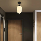 Classic White Glass Vintage Flush Mount Ceiling Lamp