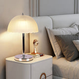 Tyalez Modern Simple Glass White Bedroom Table Light