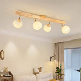 Tyalez Cream Wood Track Lighting Living Room Light Track Ceiling