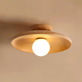 Tyalez Nordic Wood Minimalist Round Hallway Ceiling Light