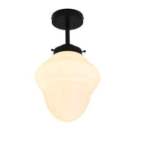Classic White Glass Vintage Flush Mount Ceiling Lamp