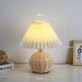 Tyalez Modern Simple Bamboo Weaving Table Lamps