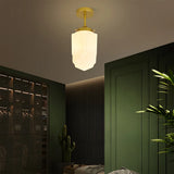 Classic White Glass Vintage Flush Mount Ceiling Lamp