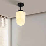 Classic White Glass Vintage Flush Mount Ceiling Lamp