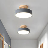 Tyalez Round Semi Flush Wooden Ceiling Light