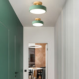Tyalez Round Semi Flush Wooden Ceiling Light