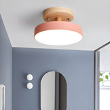 Tyalez Round Semi Flush Wooden Ceiling Light