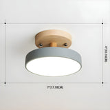 Tyalez Round Semi Flush Wooden Ceiling Light