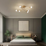 Contemporary Gold Iron Multi-Light Ceiling Lamp for Living Room