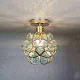 Tyalez Design Flowers Style Glass Hallway Ceiling Lighting