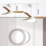 Tyalez Modern Simple Flush Ceiling Fan With LED Lighting
