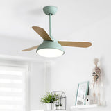 Tyalez Modern Simple Flush Ceiling Fan With LED Lighting