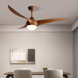 Simple Flush Ceiling Fan With LED Light And Remote