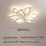 Tyalez Contemporary Flower Shape Iron LED Ceiling Light For Living Room