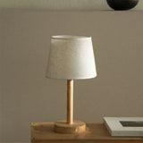 Wireless Wooden Bedroom Dimming Remote Control Table Lamp