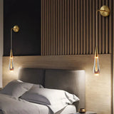 Light Luxury Simple Crystal Bedroom Corridor Wall Lamp