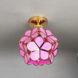 Tyalez Design Flowers Style Glass Hallway Ceiling Lighting