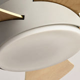 Tyalez Scandinavian Wood Flush Ceiling Fan With LED Lighting
