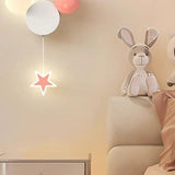 Creative Cartoon Wrought Iron Acrylic Spherical LED Children's Bedroom Wall Lamp