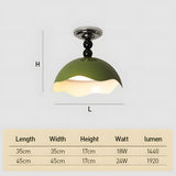 Macaron Color Acrylic LED Semi Flush Mount Ceiling Light
