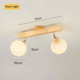Tyalez Cream Wood Track Lighting Living Room Light Track Ceiling