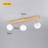 Tyalez Cream Wood Track Lighting Living Room Light Track Ceiling