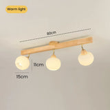 Tyalez Cream Wood Track Lighting Living Room Light Track Ceiling