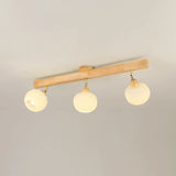 Tyalez Cream Wood Track Lighting Living Room Light Track Ceiling