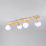 Tyalez Cream Wood Track Lighting Living Room Light Track Ceiling