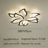 Tyalez Contemporary Flower Shape Iron LED Ceiling Light For Living Room