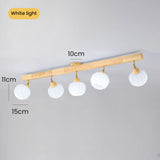 Tyalez Cream Wood Track Lighting Living Room Light Track Ceiling