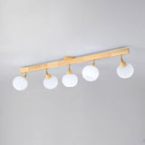 Tyalez Cream Wood Track Lighting Living Room Light Track Ceiling