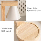 Tyalez Simple Wood Bedroom Mini Warming Candle Lamp