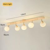 Tyalez Cream Wood Track Lighting Living Room Light Track Ceiling