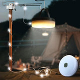 Tyalez Solar Camping Light, Camping String Lights, Solar String Lights for Outside with 150LEDs, Camping String Lamp with 3 Adjustable Brightness & 5 Light Modes