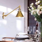 Adjustable Metal Sconce Vintage Swing Arm Wall Light
