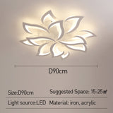 Tyalez Contemporary Flower Shape Iron LED Ceiling Light For Living Room