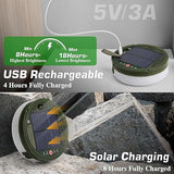 Tyalez Solar Camping Light, Camping String Lights, Solar String Lights for Outside with 150LEDs, Camping String Lamp with 3 Adjustable Brightness & 5 Light Modes