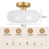Tyalez Modern Round Glass Living Room Ceiling Lights