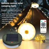 Tyalez Solar Camping Light, Camping String Lights, Solar String Lights for Outside with 150LEDs, Camping String Lamp with 3 Adjustable Brightness & 5 Light Modes