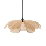 Tyalez Rattan Petal Rustic Lamp Shade Pendant Light