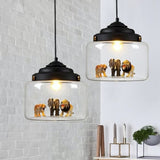 Creative Zoo-Inspired Bell Jar Pendant Light