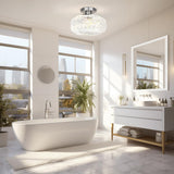 Tyalez Retro Crystal Semi Flush Mount Bedroom Ceiling Light
