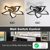 Tyalez Contemporary Flower Shape Iron LED Ceiling Light For Living Room