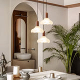 Tyalez Retro Creative Glass Shade Pendant Light For Bedroom