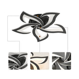 Tyalez Contemporary Flower Shape Iron LED Ceiling Light For Living Room