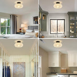 Tyalez Modern Round Glass Living Room Ceiling Lights
