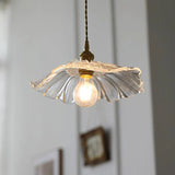 Tyalez Retro Lotus Leaf Shape Glass Pendant Lamp