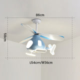Tyalez Contemporary Rotocopter Ceiling Fans with LED Lights
