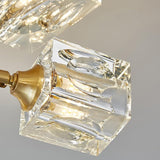 Tyalez Crystal Semi Flush Mount Bedroom Gold Ceiling Lights